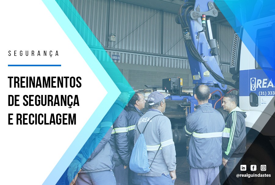 Treinamentos de segurança e reciclagem são realizados na Real Guindastes Treinamentos de segurança e reciclagem são realizados na Real Guindastes